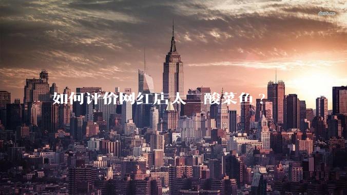 如何评价网红店太二酸菜鱼?